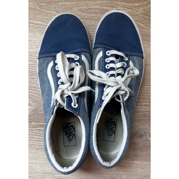 Vans Blue and White Loafers - Picture 5 of 7